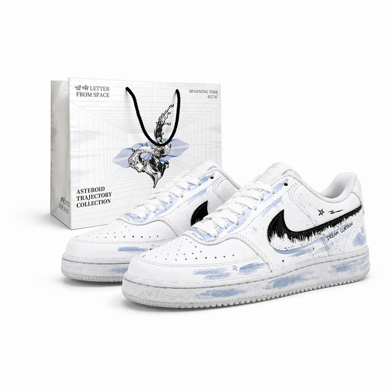 Nike Court Vision Dream Curtain Shadow, Special Shopping Bag Leather Low top Skateboard Shoes Unisex White Gray Blue DH2987-117(Team1495-BOX) 38
Nike Court Vision Dream Curtain Shadow, Special Shopping Bag Leather Low top Skateboard Shoes Unisex White Gray Blue DH2987-117(Team1495-BOX) 38