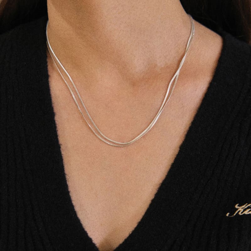 SEWNSWEN DOUBLE SNAKE CHAIN NECKLACE 60
SEWNSWEN DOUBLE SNAKE CHAIN NECKLACE 60
