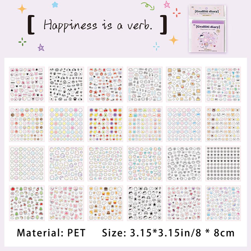 Korean sticker book, PET film cutting sticker book, mini graffiti DIY tent collage фіолетовий
Korean sticker book, PET film cutting sticker book, mini graffiti DIY tent collage фіолетовий