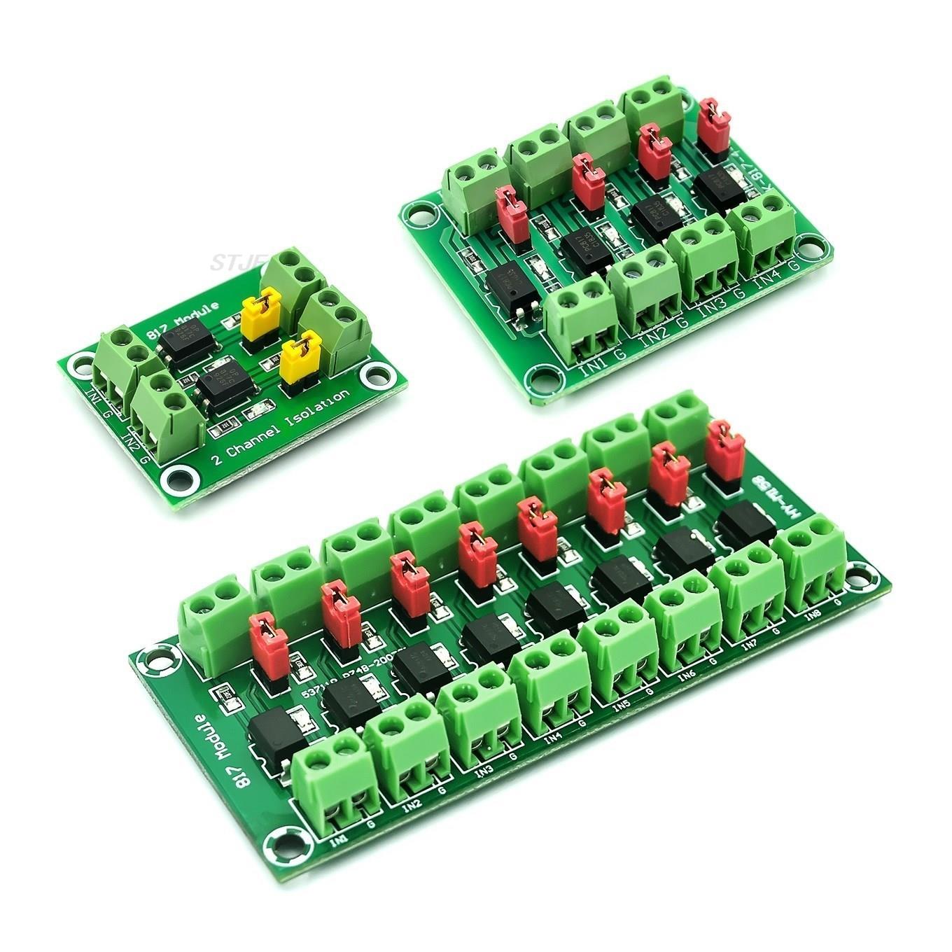 2 4 8 Channel PC817 Optocoupler Isolation Board Voltage Converter Adapter Module 3.6-30V Driver Photoelectric Isolated Module
2 4 8 Channel PC817 Optocoupler Isolation Board Voltage Converter Adapter Module 3.6-30V Driver Photoelectric Isolated Module