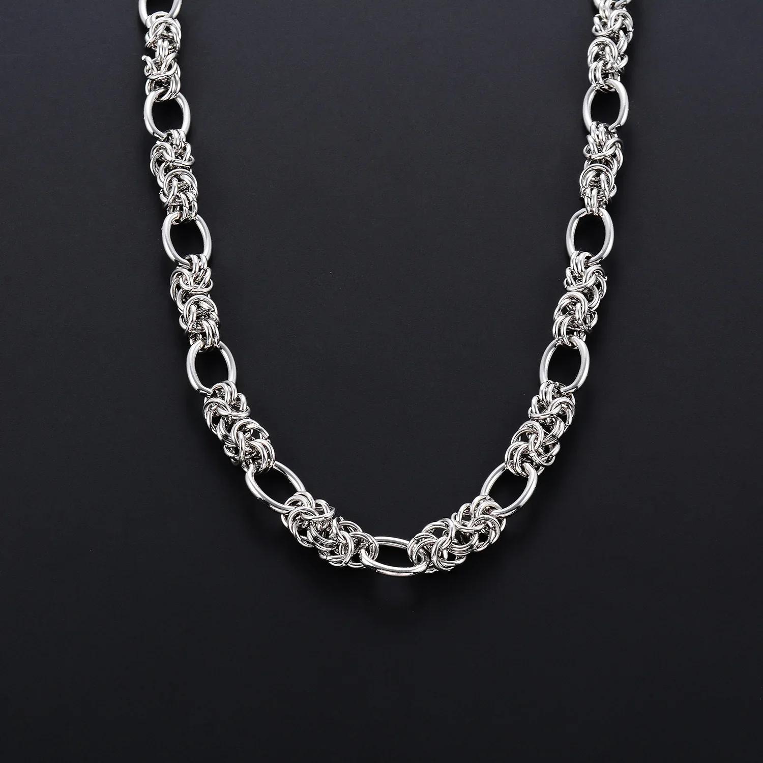 Woven Lantern Byzantine Necklace Stainless Steel 10mm Knot Chain Hip Hop Choker DIY Jewelry Findings Men Women Width 10mm&18inch (45cm) срібний
Woven Lantern Byzantine Necklace Stainless Steel 10mm Knot Chain Hip Hop Choker DIY Jewelry Findings Men Women Width 10mm&18inch (45cm) срібний