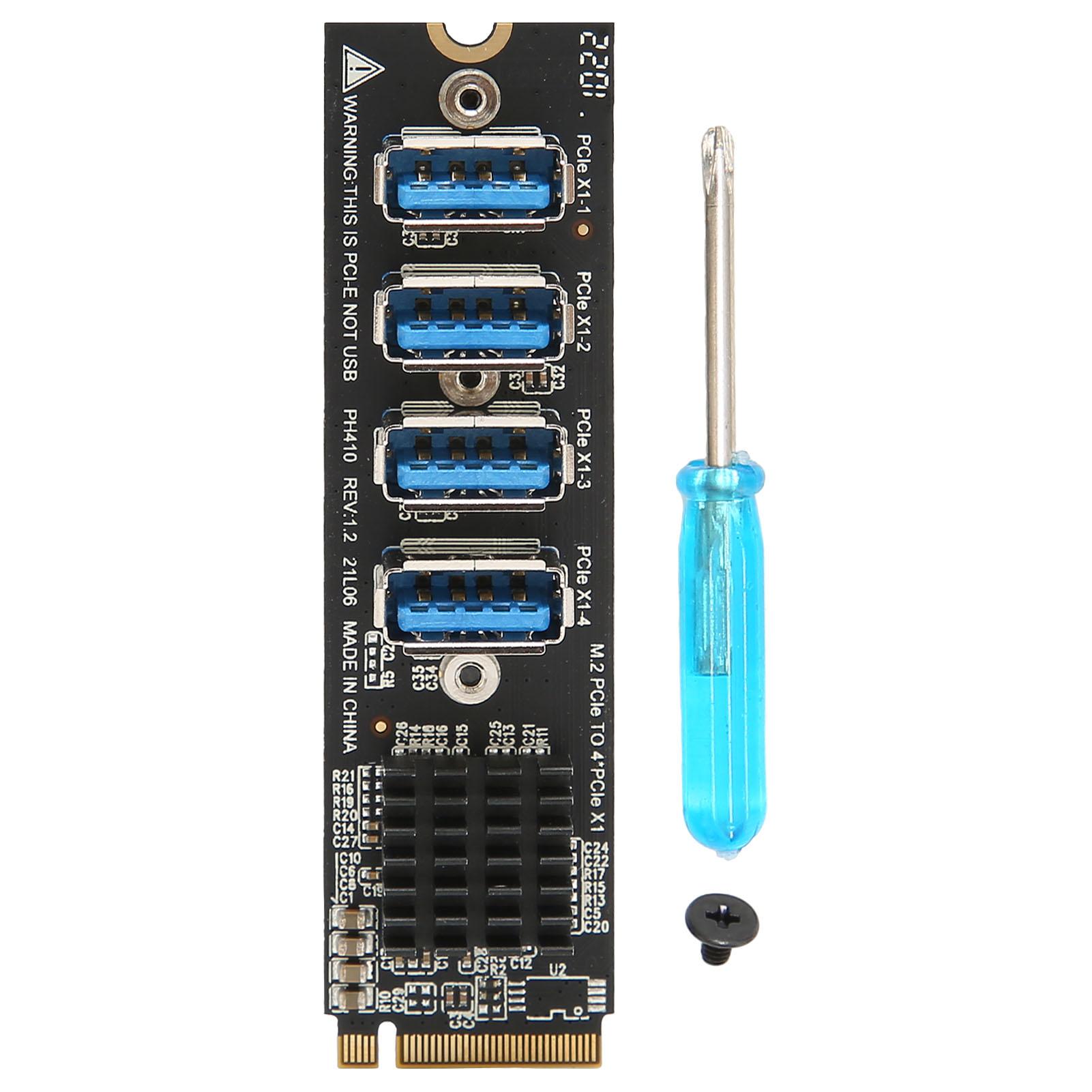 M.2 to PCIe Expansion Card PCIE 4 Ports Strong Anti Interference Stable Transmission M.2 to Pcie 4
M.2 to PCIe Expansion Card PCIE 4 Ports Strong Anti Interference Stable Transmission M.2 to Pcie 4