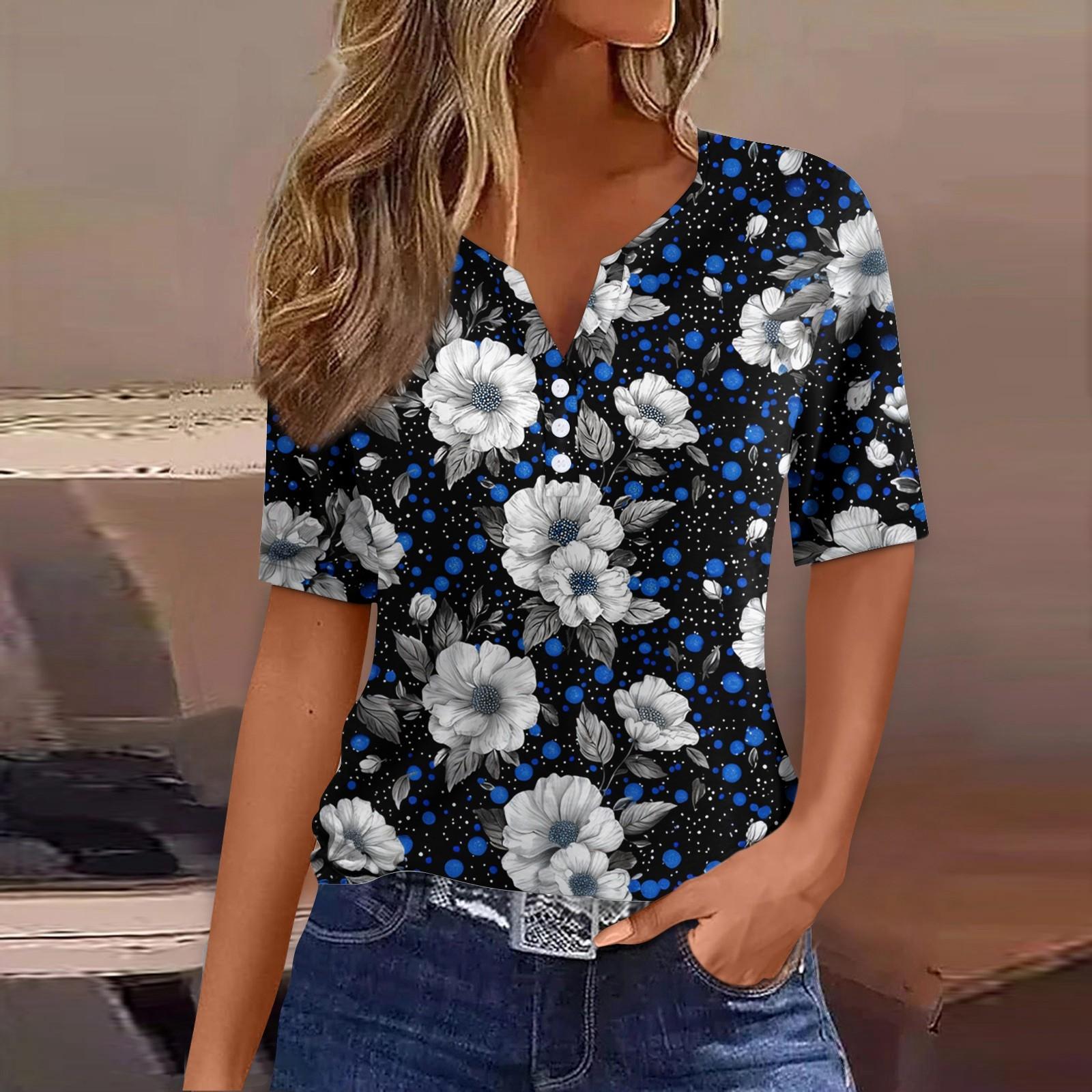 Women s T Shirt Print Button Short Sleeve Daily Weekend Fashion Basic V- Neck Regular Top XL Темно-синій
Women s T Shirt Print Button Short Sleeve Daily Weekend Fashion Basic V- Neck Regular Top XL Темно-синій