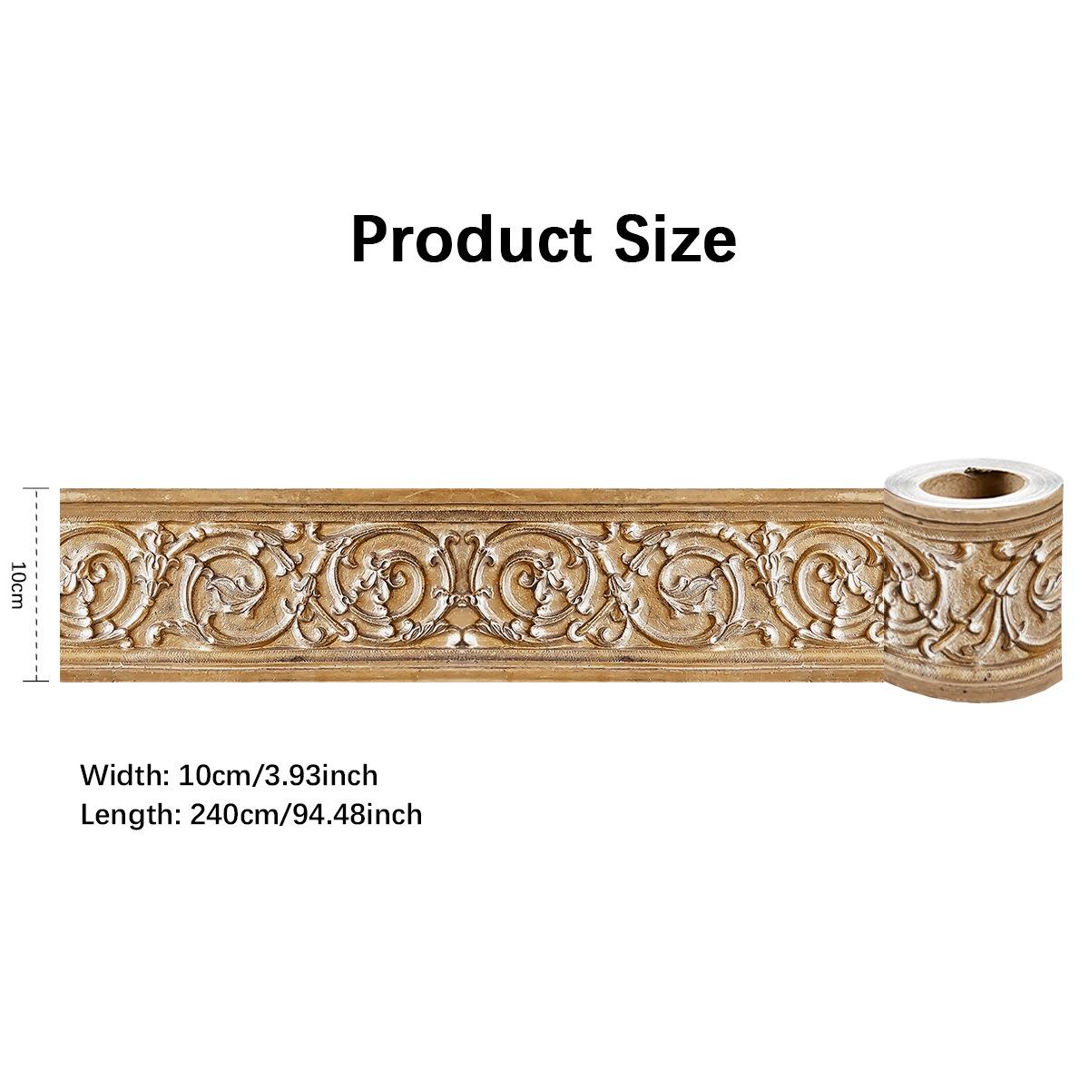 240 см Длина Роскошный Плинтус Угловая Настенная Наклейка Ванная Комната Офис Стеклянная Талия Домашний Декор Водонепроницаемый Пол Волновод Художественные Обои 10cmX240cm