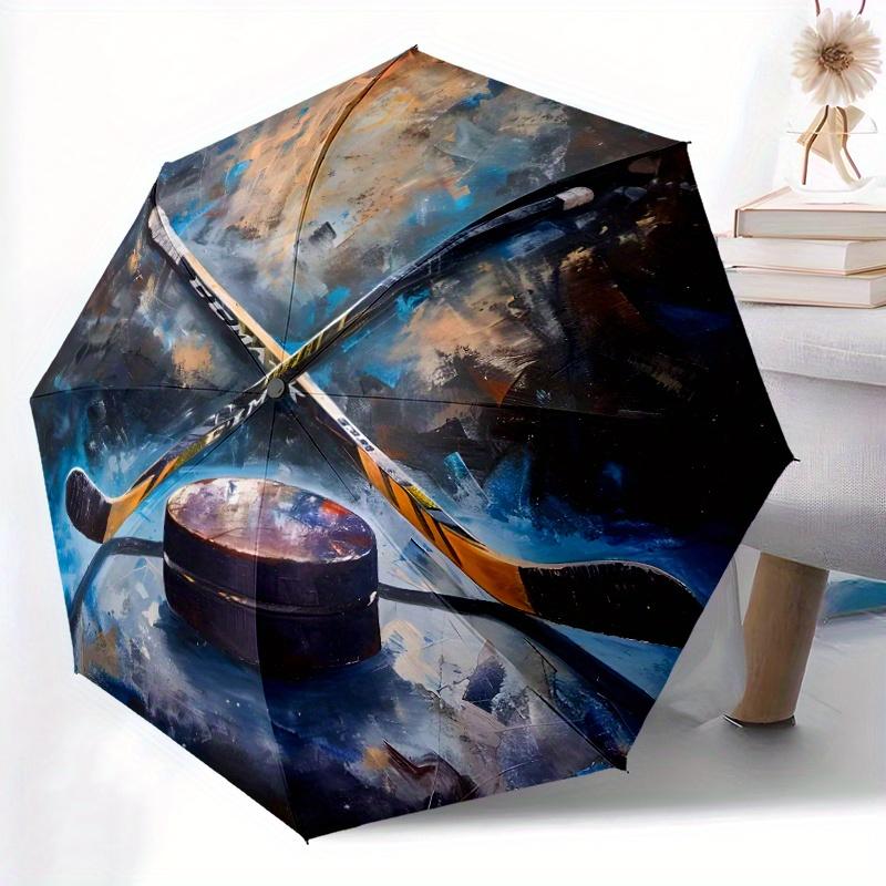 Ice Hockey Print Umbrella - Automatic Folding Umbrella with Cartoon Style, 8-Rib Design, Durable Plastic & Iron, Perfect for T Iron&8K
Ice Hockey Print Umbrella - Automatic Folding Umbrella with Cartoon Style, 8-Rib Design, Durable Plastic & Iron, Perfect for T Iron&8K