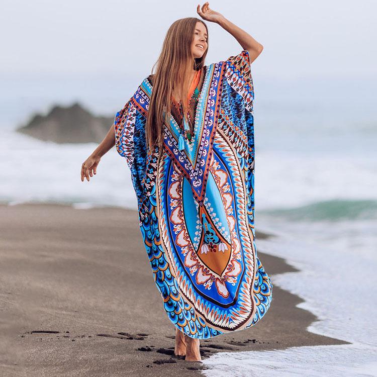 European-American Cotton Triangle Print Beach Dress & Bikini Cover-Up One Size
European-American Cotton Triangle Print Beach Dress & Bikini Cover-Up One Size