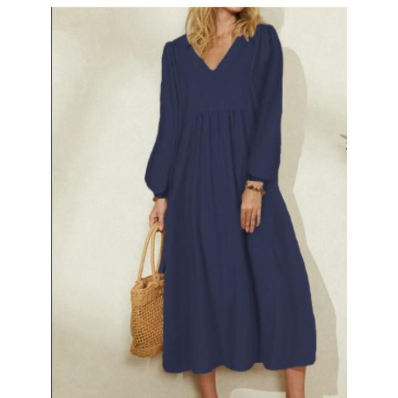 JPNTKY Fashion Autumn Winter Solid Color Print Long Sleeve V-Neck Casual Dresses International design XXXL темно-синього кольору
JPNTKY Fashion Autumn Winter Solid Color Print Long Sleeve V-Neck Casual Dresses International design XXXL темно-синього кольору