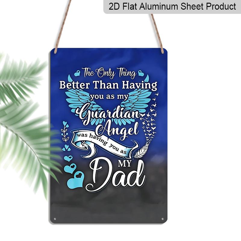 2D Flat, 1pc Memorial Guardian Angel Dad Metal Wall Art Sign - 8*12 Inch Aluminium Rustic Home Decor, Sympathy Wall Art, Loving Remembrance Gift for 20*30cm
2D Flat, 1pc Memorial Guardian Angel Dad Metal Wall Art Sign - 8*12 Inch Aluminium Rustic Home Decor, Sympathy Wall Art, Loving Remembrance Gift for 20*30cm