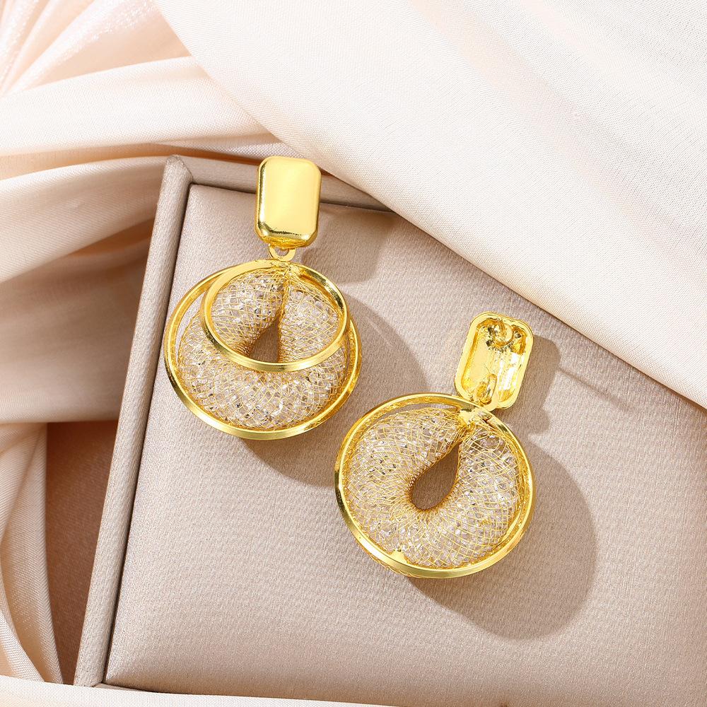 Heavy Industry Geometric Double Ring Ring Earrings, Medieval Vtage Design Sense Fashion Show Face Thin Earrings
Heavy Industry Geometric Double Ring Ring Earrings, Medieval Vtage Design Sense Fashion Show Face Thin Earrings