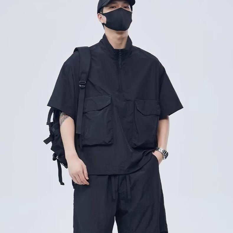 Мужской комплект из быстросохнущей рубашки поло и шорт Ice Silk — повседневная, свободная спортивная одежда 2XL чёрный
Мужской комплект из быстросохнущей рубашки поло и шорт Ice Silk — повседневная, свободная спортивная одежда 2XL чёрный