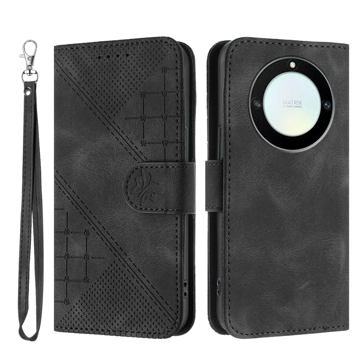 For Honor Magic5 Lite 5G/Honor X9a 5G/Honor X40 5G Leather Wallet Case Butterfly Flower Imprinted Phone Cover with Strap Black
For Honor Magic5 Lite 5G/Honor X9a 5G/Honor X40 5G Leather Wallet Case Butterfly Flower Imprinted Phone Cover with Strap Black