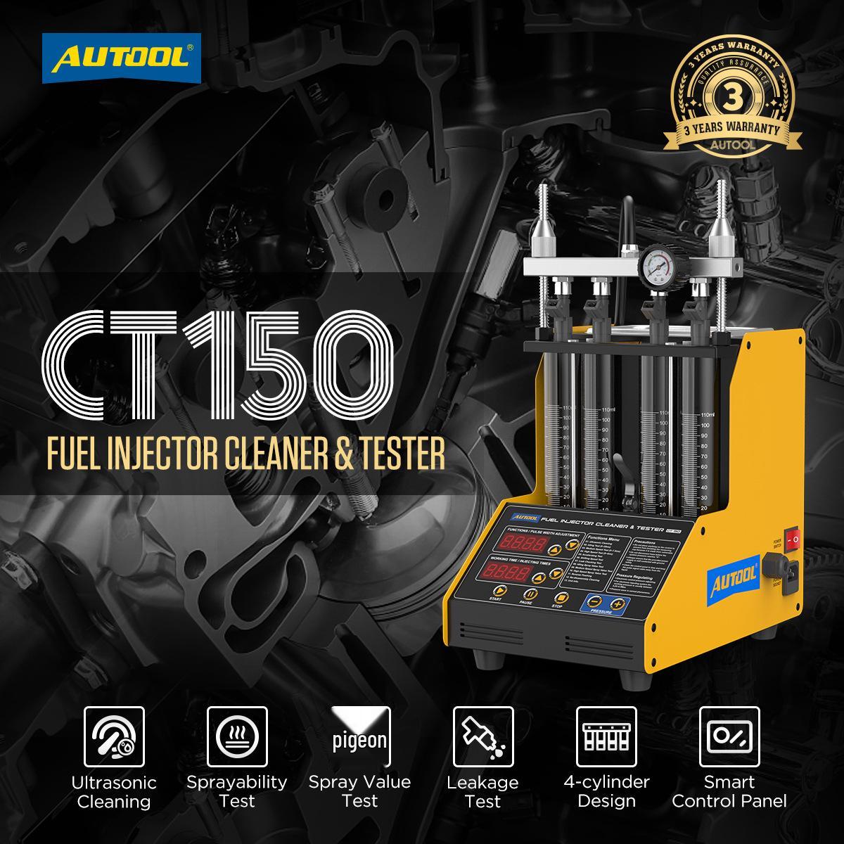 AUTOOL CT150 Fuel Injector Tester & Cleaner for Cars & Motorcycles
AUTOOL CT150 Fuel Injector Tester & Cleaner for Cars & Motorcycles