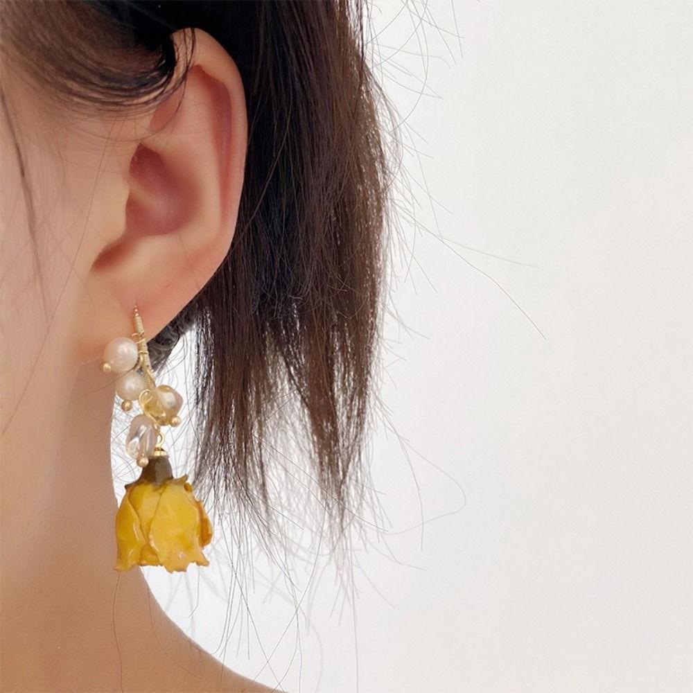 Crystal Rose Flower Earrings Sweet Ear Drop Vintage Stud Earrings Girls рожевий червоний колір
Crystal Rose Flower Earrings Sweet Ear Drop Vintage Stud Earrings Girls рожевий червоний колір