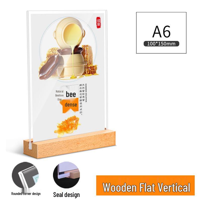 Acrylic and Solid Wood Menu Display Cards: A5, A6, A4 Versions for Ads & Price Tags
Acrylic and Solid Wood Menu Display Cards: A5, A6, A4 Versions for Ads & Price Tags