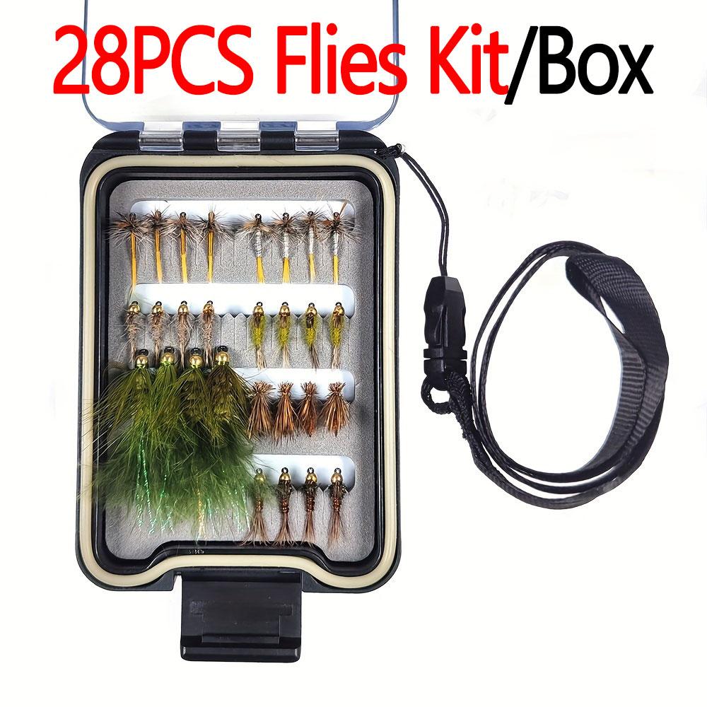 28pcs Flies Kit w/ Waterproof Box Adams Dry Fly Hare s Ear Nymph Elk Hair Caddis Fly Woolly Bugger Streamer Trout Fishing Lures
28pcs Flies Kit w/ Waterproof Box Adams Dry Fly Hare s Ear Nymph Elk Hair Caddis Fly Woolly Bugger Streamer Trout Fishing Lures