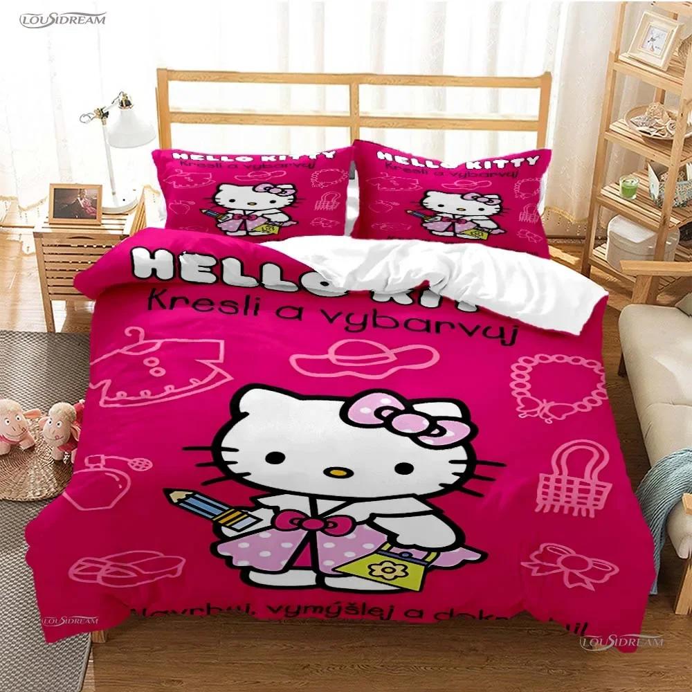 Hello Kitty Sanrio Постільна білизна Комплекти Покривало на ліжко Покривало на ліжко Підковдра Наволочка Набори з 2-3 предметів Милий Декор для спальні EU Double 200x200cm
Hello Kitty Sanrio Постільна білизна Комплекти Покривало на ліжко Покривало на ліжко Підковдра Наволочка Набори з 2-3 предметів Милий Декор для спальні EU Double 200x200cm