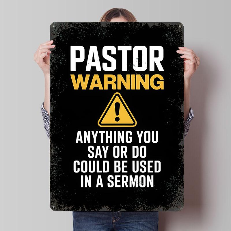 Pastor Warning Funny Text Art Tinplate Poster Customized Wall Art Vintage Retro Metal Signs for Decoration Room Home Decor Items 7.9x11.8In(20x30cm)
Pastor Warning Funny Text Art Tinplate Poster Customized Wall Art Vintage Retro Metal Signs for Decoration Room Home Decor Items 7.9x11.8In(20x30cm)