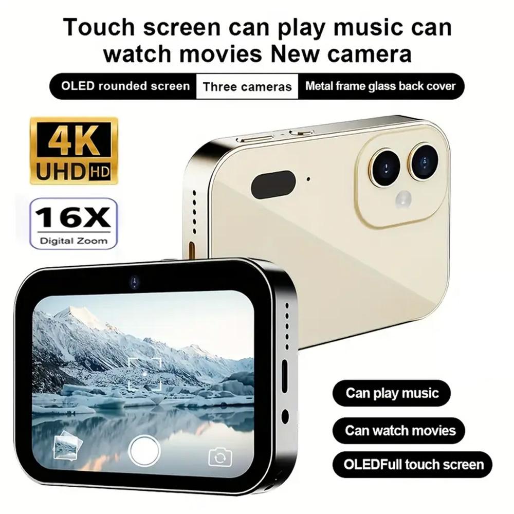 New 4K Digital Camera Night Vision Triple Lens 3Inch HD 64MP Touch Screen Entertainment Digital Camera OTG Transmission 3600mAh NO CARD золотий
New 4K Digital Camera Night Vision Triple Lens 3Inch HD 64MP Touch Screen Entertainment Digital Camera OTG Transmission 3600mAh NO CARD золотий