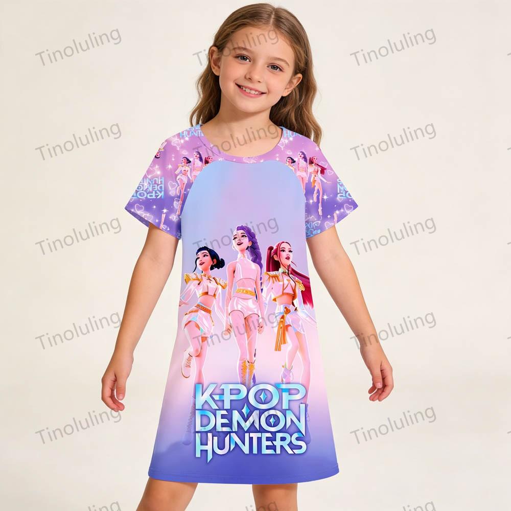 Girls Night Dress Kids Toddler 3 4 5 6 7 8 9 10 11 12 Years Kpop Demon Hunters Summer Short Sleeve Little Girl Nightgown Pajamas 100
Girls Night Dress Kids Toddler 3 4 5 6 7 8 9 10 11 12 Years Kpop Demon Hunters Summer Short Sleeve Little Girl Nightgown Pajamas 100