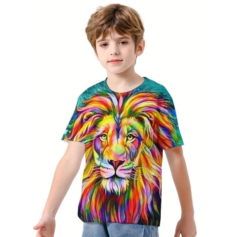 Summer Round Neck 3D Animal Pattern Printed Top Fashionable Casual Short Sleeved Children s Boy T-shirts 170
Summer Round Neck 3D Animal Pattern Printed Top Fashionable Casual Short Sleeved Children s Boy T-shirts 170