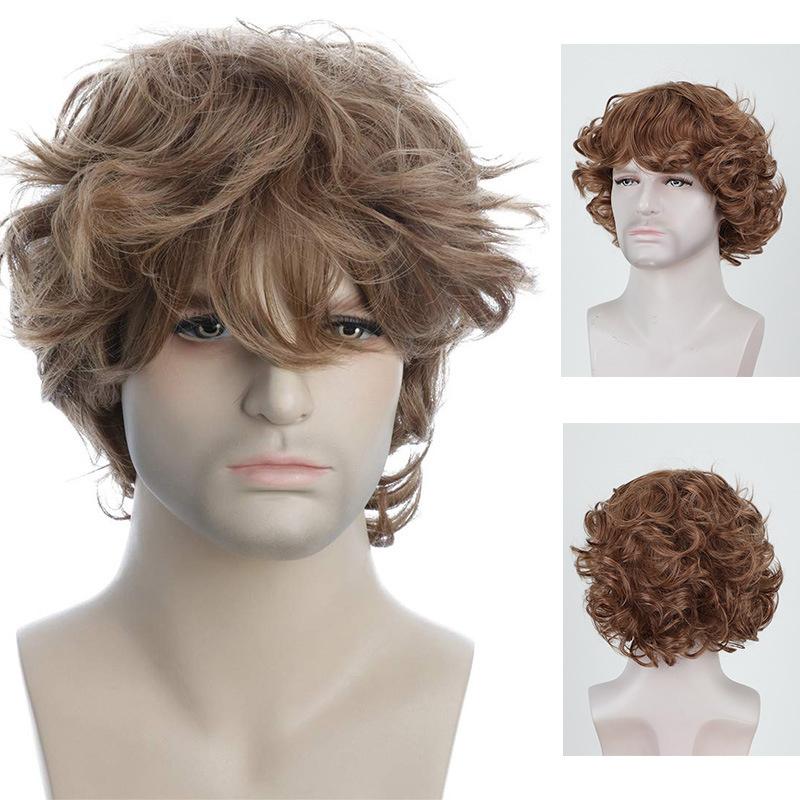 Synthetic Dark Root Ombre Brown Blonde Short Curly Man Wig with Bangs Natural Hairstyle Wig for Men Daily Cosplay Party
Synthetic Dark Root Ombre Brown Blonde Short Curly Man Wig with Bangs Natural Hairstyle Wig for Men Daily Cosplay Party