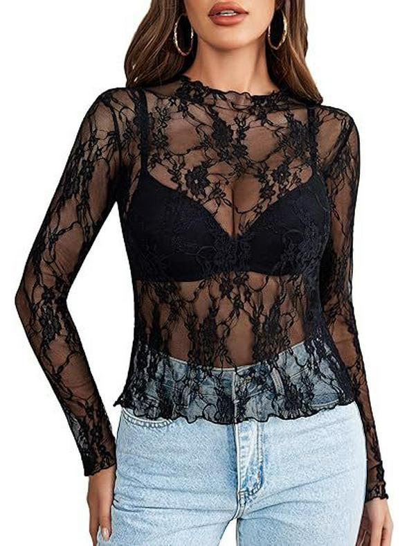 2026 European & American Style Lace Floral See-Through Long-Sleeve Women s Top Extra Extra Extra Large
2026 European & American Style Lace Floral See-Through Long-Sleeve Women s Top Extra Extra Extra Large