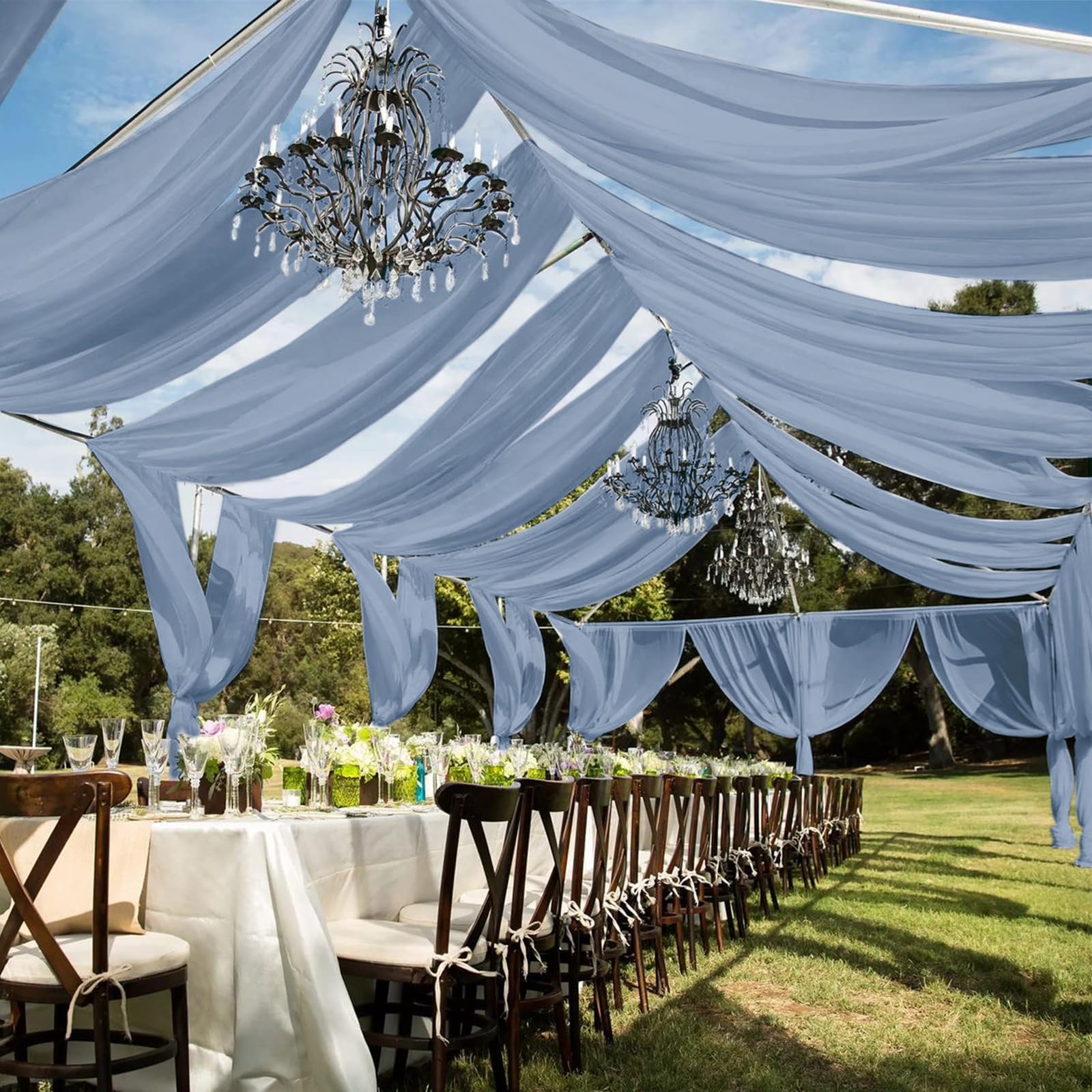 White Ceiling Drapes Wedding Arch Draping Fabric Voile Chiffon Drapery Draping Ceiling Decorations for Party Ceremony Stage W75xH600cm
White Ceiling Drapes Wedding Arch Draping Fabric Voile Chiffon Drapery Draping Ceiling Decorations for Party Ceremony Stage W75xH600cm