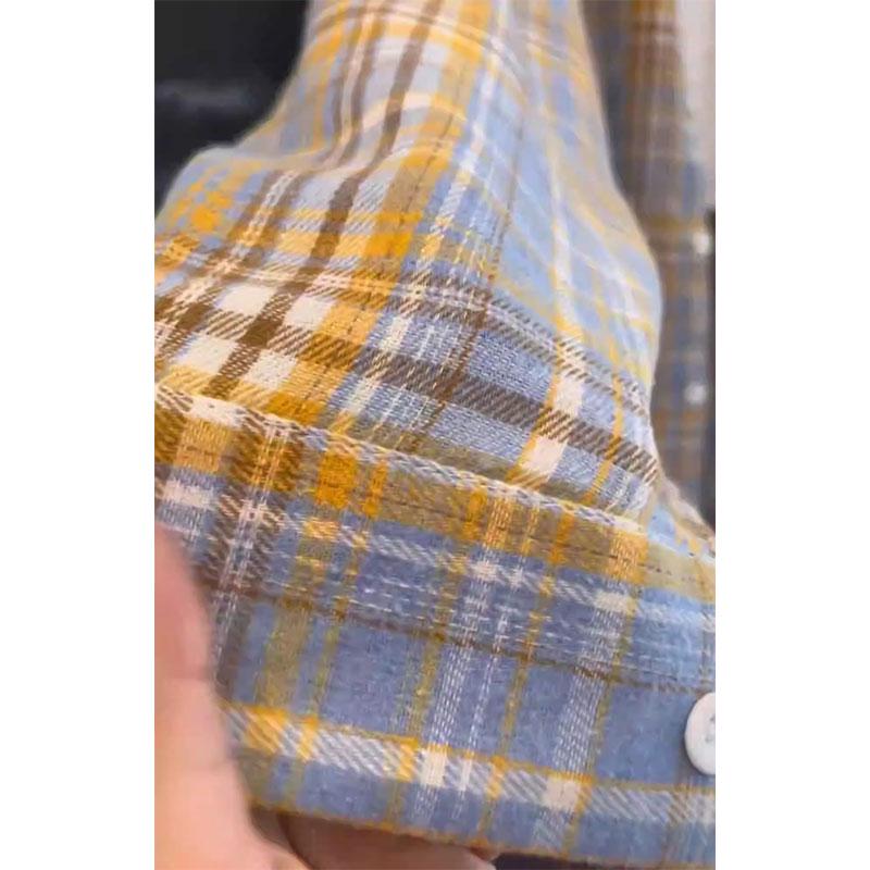 Women s Retro Plaid Shirt Jacket - Yellow & Blue, 70% Cotton, Long Sleeve, Lazy Style for Spring/Autumn 2025 L (Suggested for 57kg and below)
Women s Retro Plaid Shirt Jacket - Yellow & Blue, 70% Cotton, Long Sleeve, Lazy Style for Spring/Autumn 2025 L (Suggested for 57kg and below)