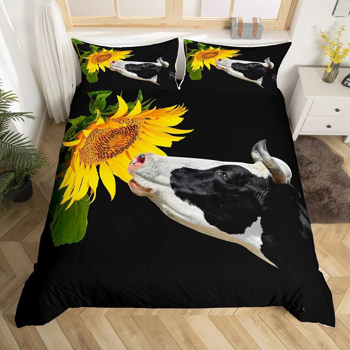 Sunflower and cow bedding set two/three-piece set, children s adult duvet cover pillowcase, home bedroom décor, comforter sets 135x200cm
Sunflower and cow bedding set two/three-piece set, children s adult duvet cover pillowcase, home bedroom décor, comforter sets 135x200cm