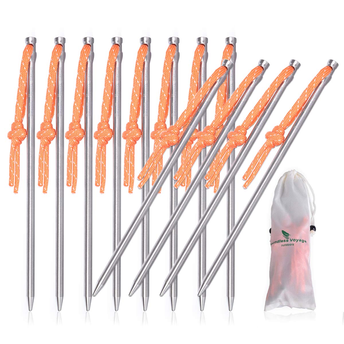 Boundless Voyage Tent Peg Set of Carbide Abrasion Resistant Titanium Alloy Outdoor Camping Equipment Peg for Hard Grass Tarp Pegs of Ti4005P 4/8/12
Boundless Voyage Tent Peg Set of Carbide Abrasion Resistant Titanium Alloy Outdoor Camping Equipment Peg for Hard Grass Tarp Pegs of Ti4005P 4/8/12