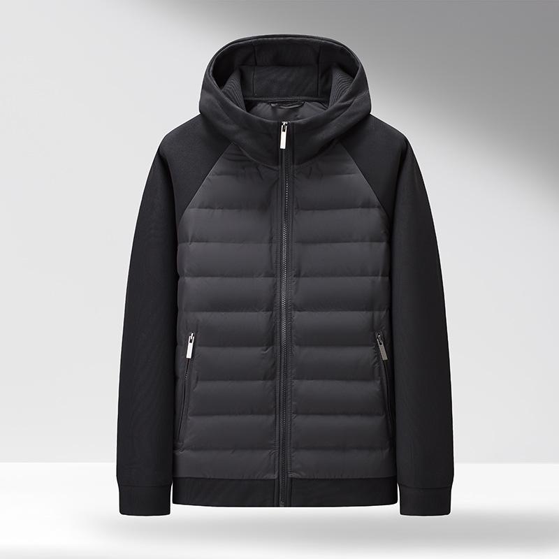 Чоловіча легка біла пухова куртка з капюшоном (90% пуху качки) – З індивідуальним логотипом, Зручна командна верхня одежда для осені/зими M чорний
Чоловіча легка біла пухова куртка з капюшоном (90% пуху качки) – З індивідуальним логотипом, Зручна командна верхня одежда для осені/зими M чорний