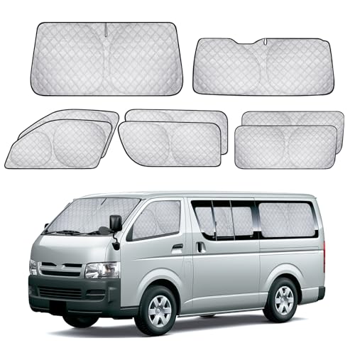 ZATOOTO Набір автомобільних сонцезахисних штор для Toyota Hiace 200 Серії (Стандарт), 8-Шматкові Штори, Теплоізоляційні, Затемнювальні, Повна Приватність Вікна, Автомобільне Вікно S
ZATOOTO Набір автомобільних сонцезахисних штор для Toyota Hiace 200 Серії (Стандарт), 8-Шматкові Штори, Теплоізоляційні, Затемнювальні, Повна Приватність Вікна, Автомобільне Вікно S