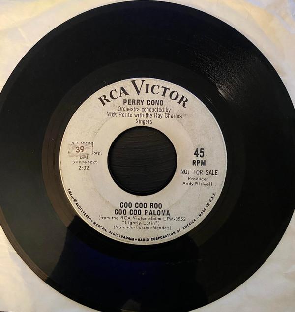 7-дюймовая пластинка PERRY COMO Coo Coo Roo Coo Coo Paloma Stay W 478823 PROMO RCA Victor 1966 US Pop Б/у
7-дюймовая пластинка PERRY COMO Coo Coo Roo Coo Coo Paloma Stay W 478823 PROMO RCA Victor 1966 US Pop Б/у