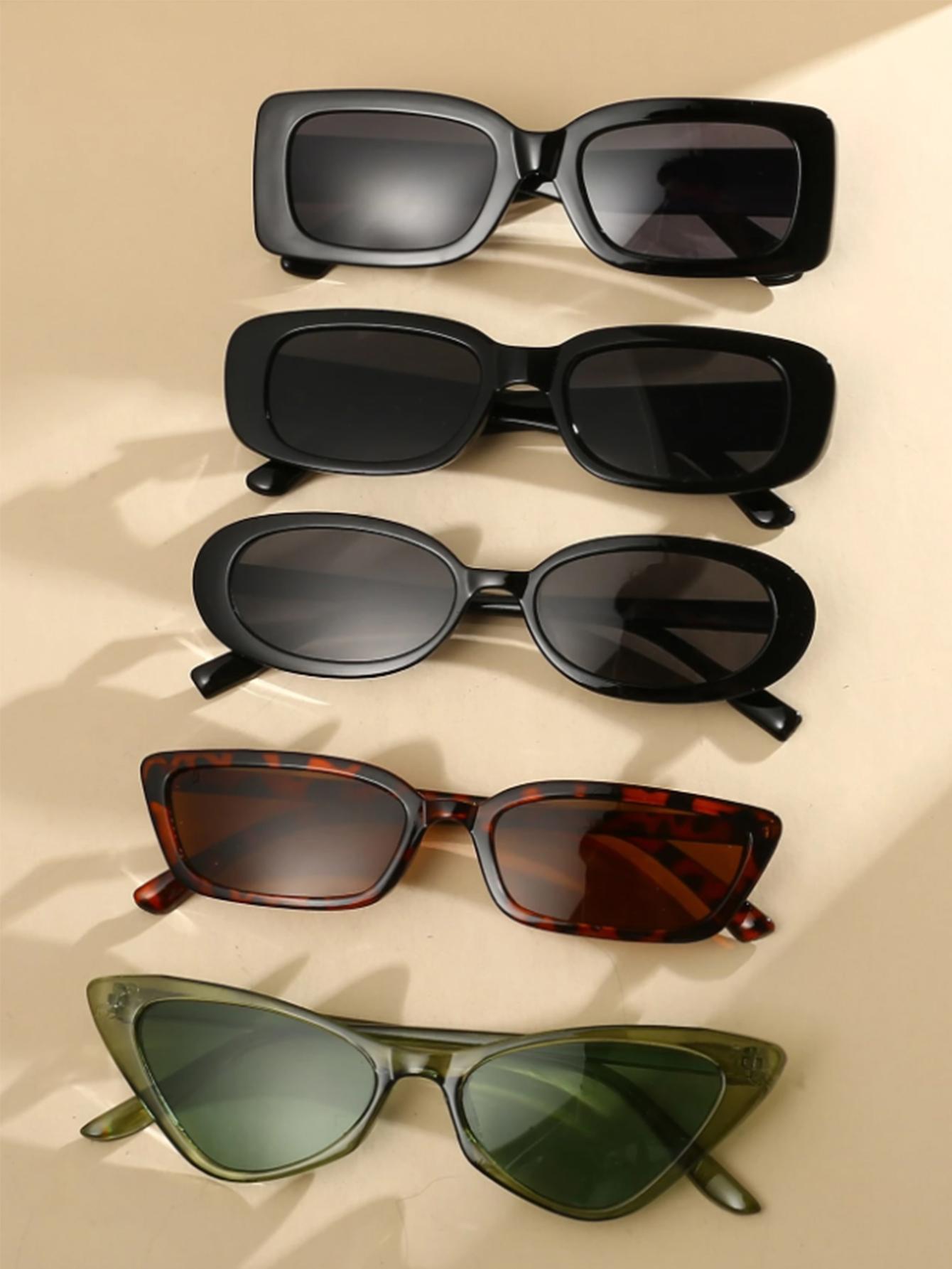 5Pcs Fashionable Mixed-Frame Sunglasses Set, Multiple Styles to Meet Daily Matching and Replacement Needs, Suitable for Outdoor
5Pcs Fashionable Mixed-Frame Sunglasses Set, Multiple Styles to Meet Daily Matching and Replacement Needs, Suitable for Outdoor