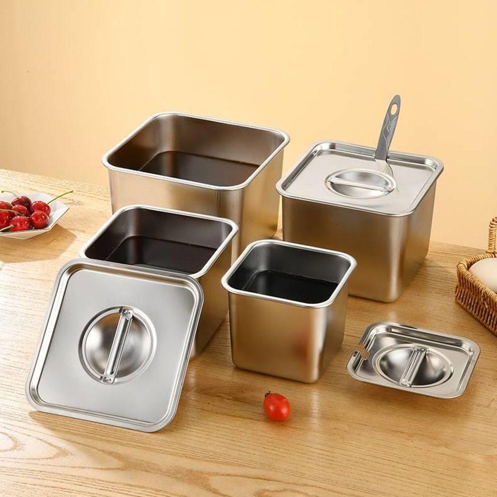 Large Capacity Stainless Steel Condiment Jar Rust Resistant Condiment Container with Lid Salt 12cm(Flat Cover)
Large Capacity Stainless Steel Condiment Jar Rust Resistant Condiment Container with Lid Salt 12cm(Flat Cover)