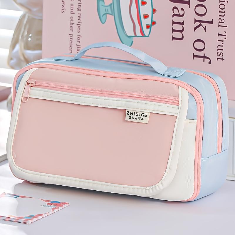 Simple Transparent Flip Pencil Case with Handle Magnetic Snap Stain Resistant Contrast Color Multi-Function Stationery A3211 рожевий
Simple Transparent Flip Pencil Case with Handle Magnetic Snap Stain Resistant Contrast Color Multi-Function Stationery A3211 рожевий