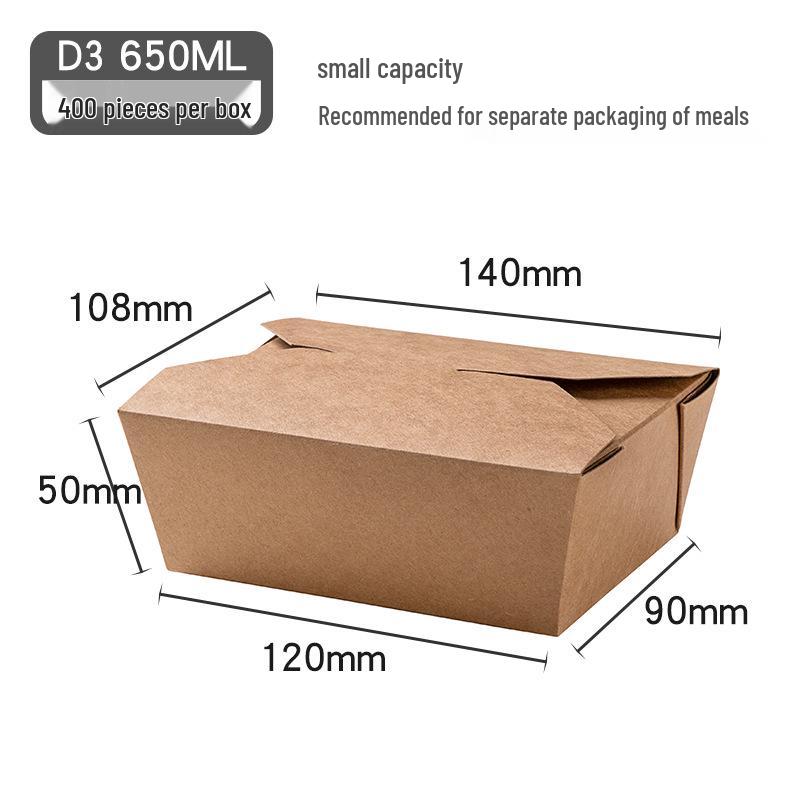 Kraft Paper Lunch & Snack Box - Disposable Rectangular Packaging for Takeaway: Ideal for Fried Chicken or Bento Rice. Free Shipping Included.
Kraft Paper Lunch & Snack Box - Disposable Rectangular Packaging for Takeaway: Ideal for Fried Chicken or Bento Rice. Free Shipping Included.