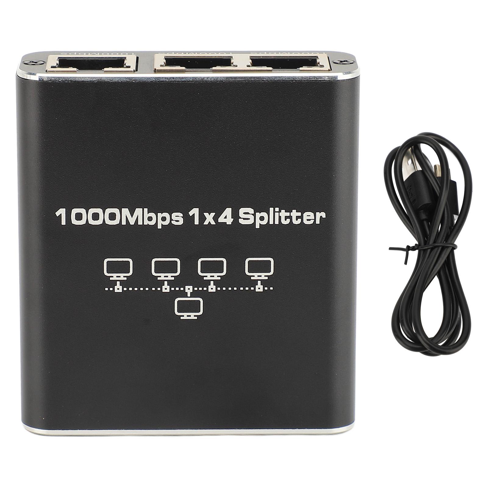 Ethernet Splitter 1 to 4 High Speed 1000Mbps RJ45 Gigabit Ethernet Splitter for Cat5 5e 6 7 8
Ethernet Splitter 1 to 4 High Speed 1000Mbps RJ45 Gigabit Ethernet Splitter for Cat5 5e 6 7 8