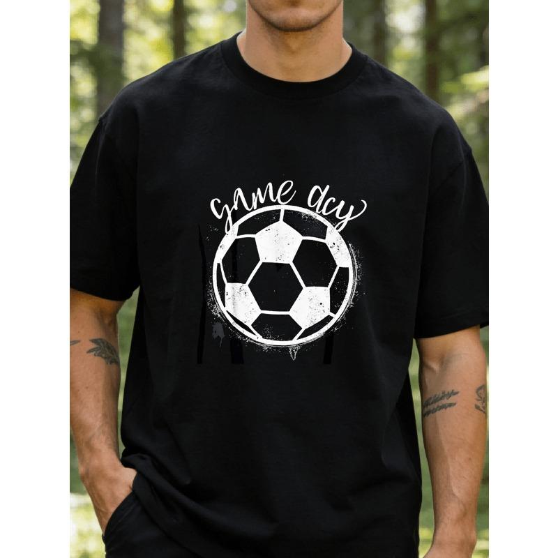 European sizes Men S Football Graphic T-Shirt Crew Neck Tee with Soccer Ball & Mera Print - All-Season Casual Shirt S чёрный
European sizes Men S Football Graphic T-Shirt Crew Neck Tee with Soccer Ball & Mera Print - All-Season Casual Shirt S чёрный