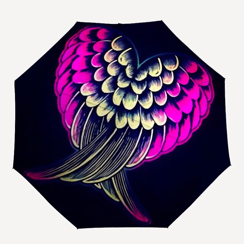 1pc Wings Heart Automatic Folding Umbrella with 8-Rib Windproof Design, Portable Foldable Sunshade Umbrella For Halloween, Christmas Gifts034
1pc Wings Heart Automatic Folding Umbrella with 8-Rib Windproof Design, Portable Foldable Sunshade Umbrella For Halloween, Christmas Gifts034