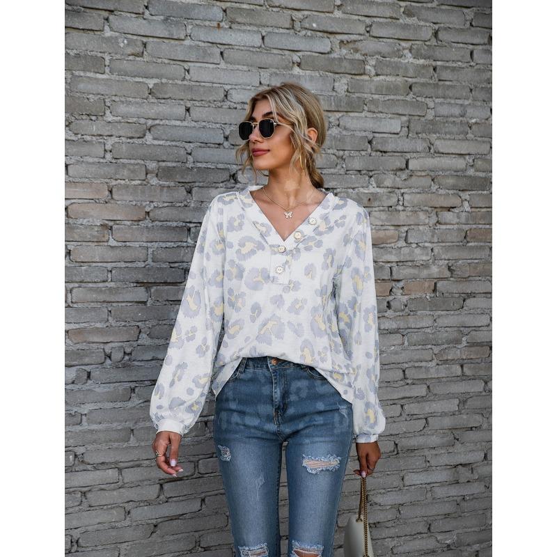 Женская мода повседневная весна осень леопардовый принт длинный рукав V-образный вырез блузки и рубашки XXL белый
Женская мода повседневная весна осень леопардовый принт длинный рукав V-образный вырез блузки и рубашки XXL белый