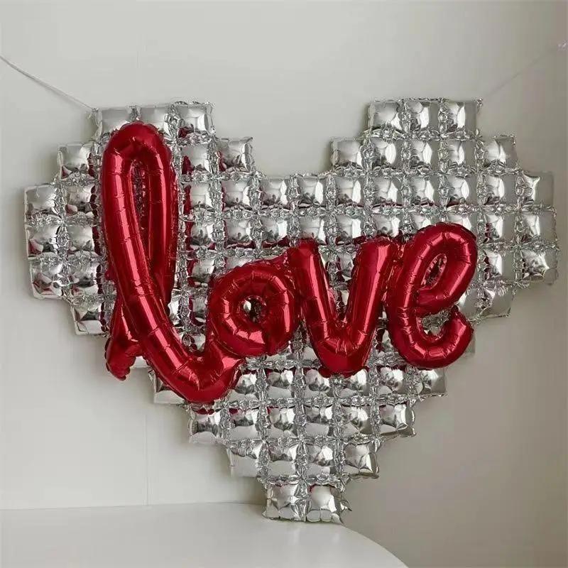 Happy Valentines Day Letter Balloon Heart Shaped Background Wall Foil Love Balloons for Wedding Party Home Decoration Supplies as picture
Happy Valentines Day Letter Balloon Heart Shaped Background Wall Foil Love Balloons for Wedding Party Home Decoration Supplies as picture