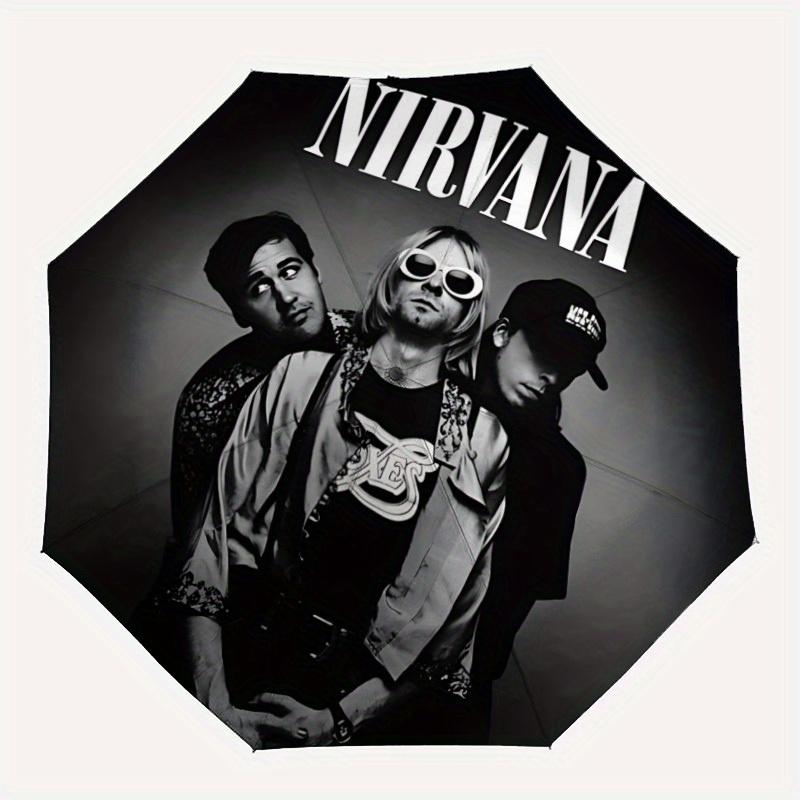 1pc Nirvana Band Automatic Umbrella Durable Iron Frame & Plastic Handle, Gift for Men & Women, Sturdy Construction,Playful Design yy250826142
1pc Nirvana Band Automatic Umbrella Durable Iron Frame & Plastic Handle, Gift for Men & Women, Sturdy Construction,Playful Design yy250826142