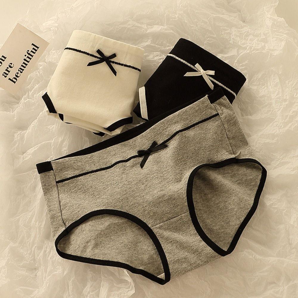 3pcs Bowknot Mid Waist Underpants Cotton Crotch Briefs for Women Fashion Solid Color Panties Girl
3pcs Bowknot Mid Waist Underpants Cotton Crotch Briefs for Women Fashion Solid Color Panties Girl