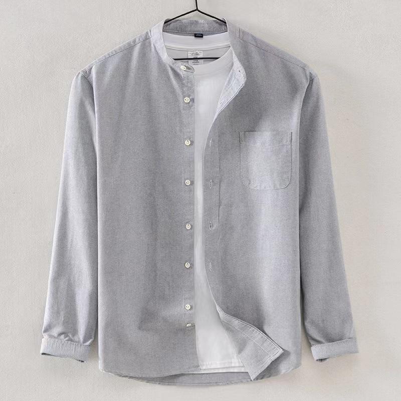 Men s Shirt Cotton Oxford Stand-up Collar Autumn Casual 100% Cotton Long-sleeve White Yellow Blue Chinese Style Luxury Man Tops M сірий
Men s Shirt Cotton Oxford Stand-up Collar Autumn Casual 100% Cotton Long-sleeve White Yellow Blue Chinese Style Luxury Man Tops M сірий