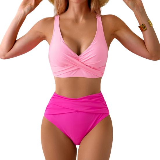 2Pcs/Set Women Bikini Set V-Neck Widened Edges Bra High Waist Tummy Control Swimming Briefs Set Patchwork Color Summer Swimwear XL рожевий червоний колір
2Pcs/Set Women Bikini Set V-Neck Widened Edges Bra High Waist Tummy Control Swimming Briefs Set Patchwork Color Summer Swimwear XL рожевий червоний колір
