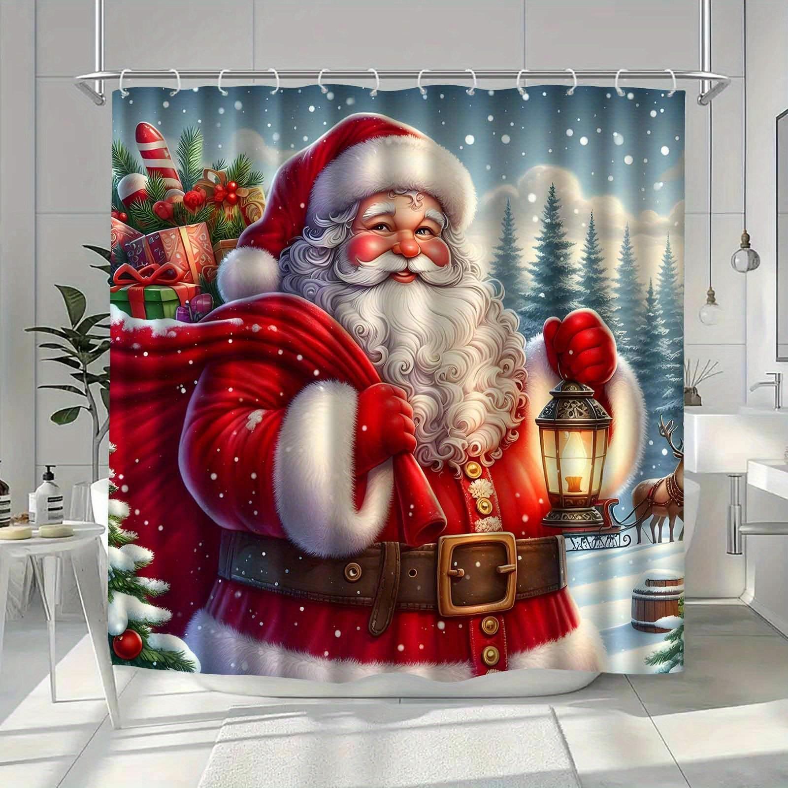 Santa Claus Carrying Gifts Shower Curtain - Premium Polyester Machine-Washable Bathroom Decor W60H190(CM)-1 Pcs
Santa Claus Carrying Gifts Shower Curtain - Premium Polyester Machine-Washable Bathroom Decor W60H190(CM)-1 Pcs