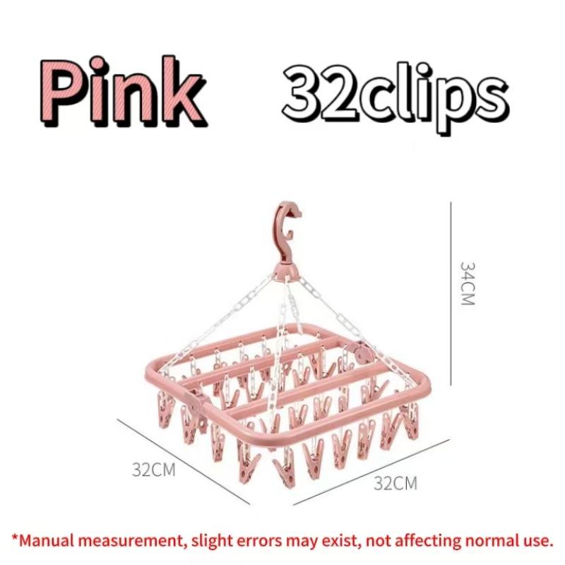 Clothes Drying Hanger with 32 Clips and Drip Foldable Hanging Rack Laundry Clothes Hanger for Drying Socks Lingerie underwear 1pcs рожевий
Clothes Drying Hanger with 32 Clips and Drip Foldable Hanging Rack Laundry Clothes Hanger for Drying Socks Lingerie underwear 1pcs рожевий