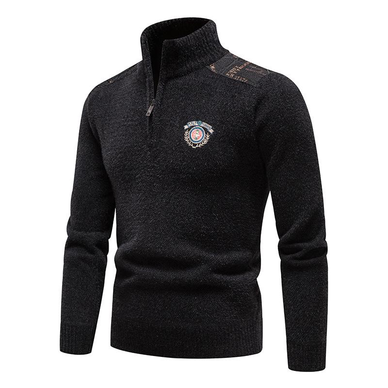 Men s Embroidered Semi-High Collar Knitted Zipper Sweater - Thick Long-Sleeve Casual Pullover for Fall/Winter 3XL чёрный
Men s Embroidered Semi-High Collar Knitted Zipper Sweater - Thick Long-Sleeve Casual Pullover for Fall/Winter 3XL чёрный