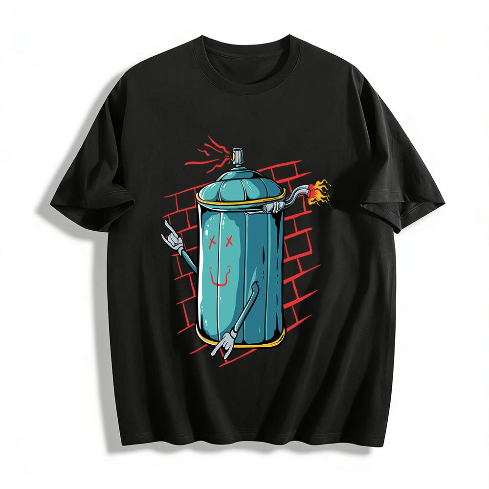 Funny Spray Print Trash Can Cool Street Style Casual Top Pure cotton T-shirt 6XL
Funny Spray Print Trash Can Cool Street Style Casual Top Pure cotton T-shirt 6XL